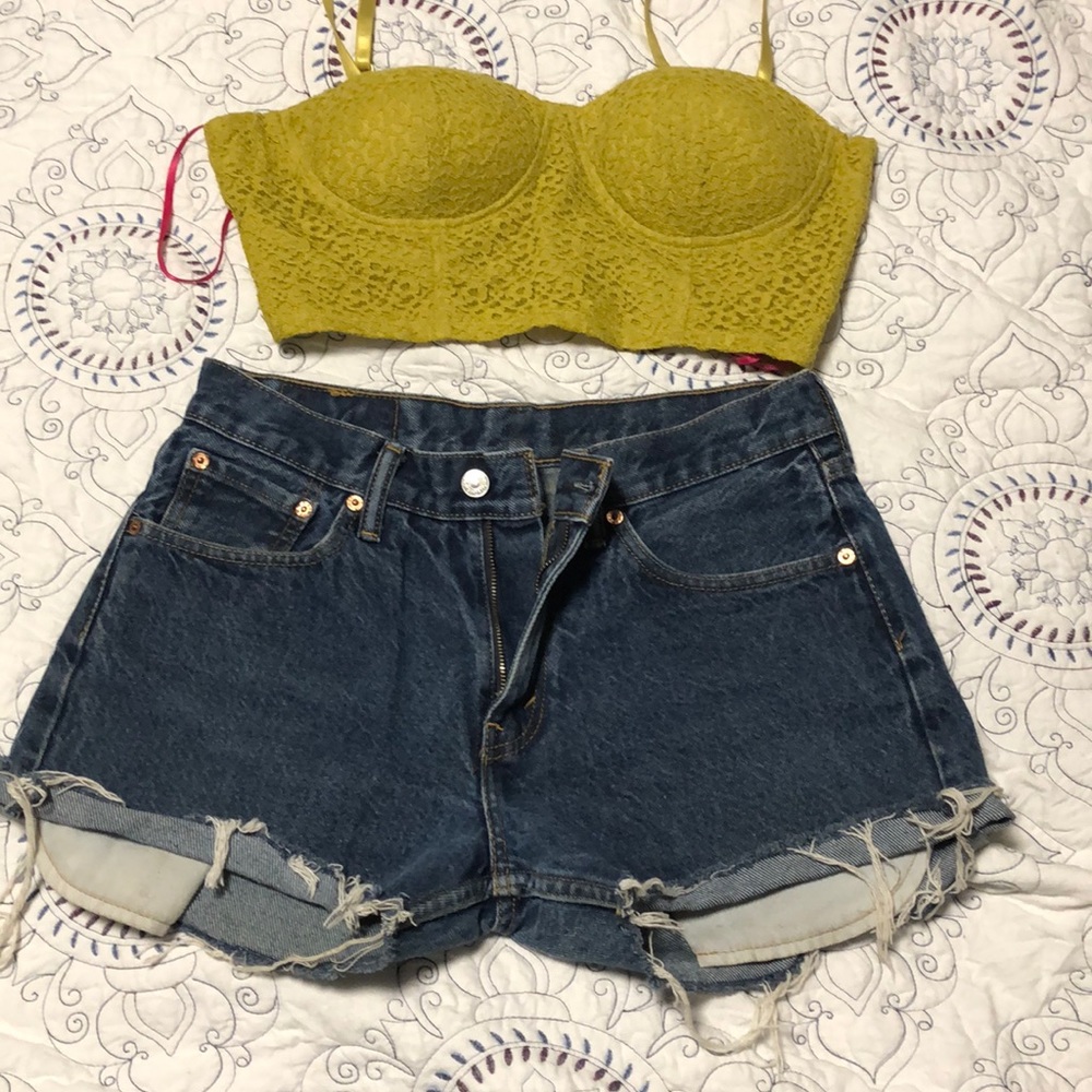 Levis zipfly cut off shorts